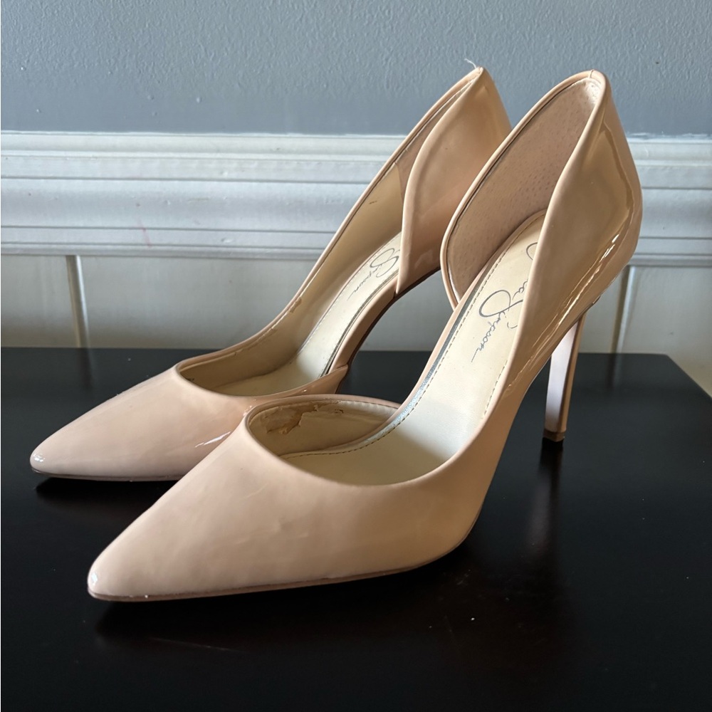 Jessica Simpson Blush Patent Leather Heels
